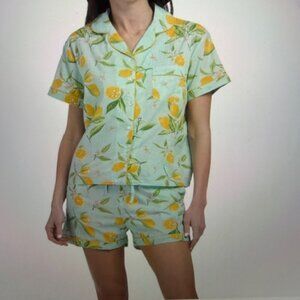 Crafted By Mahogany Womens Lightweight Pajamas 2 Piece Short Set Size S